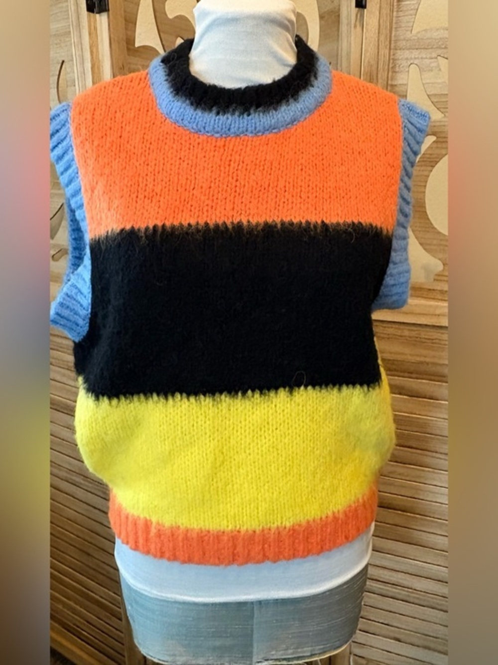 Hanna multicolored striped sweater vest